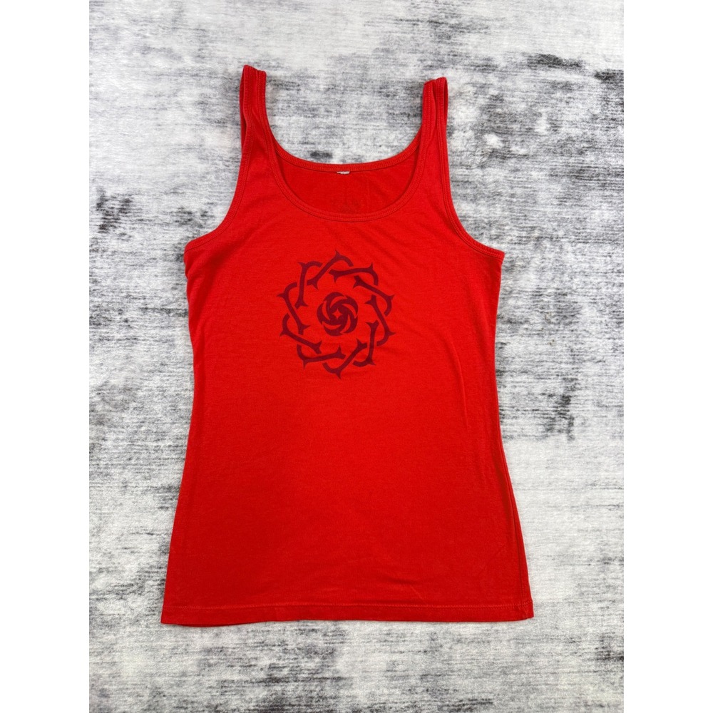 Portland Thorns FC Red Graphic Tank Top Scoop Neck Sleeveless PTFC See Measure